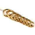 Solid Brass Polished Fashion Open D Rings for Dog Leash Hardware Keychain Bag Parts