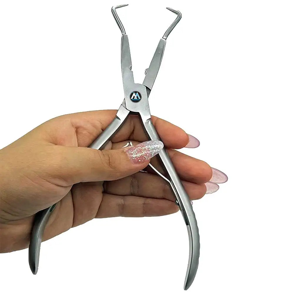 7.5-Inch Microlink Hair Extension Pliers Stainless Steel Professional Tool for Nano & Micro Bead Opening & Tightening pliers