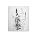 Made In Germany - Home Decor Canvas Picture Flowers Vintage Sw - Wall Painting Mural In Black And Grey - Stretcher Frame Art