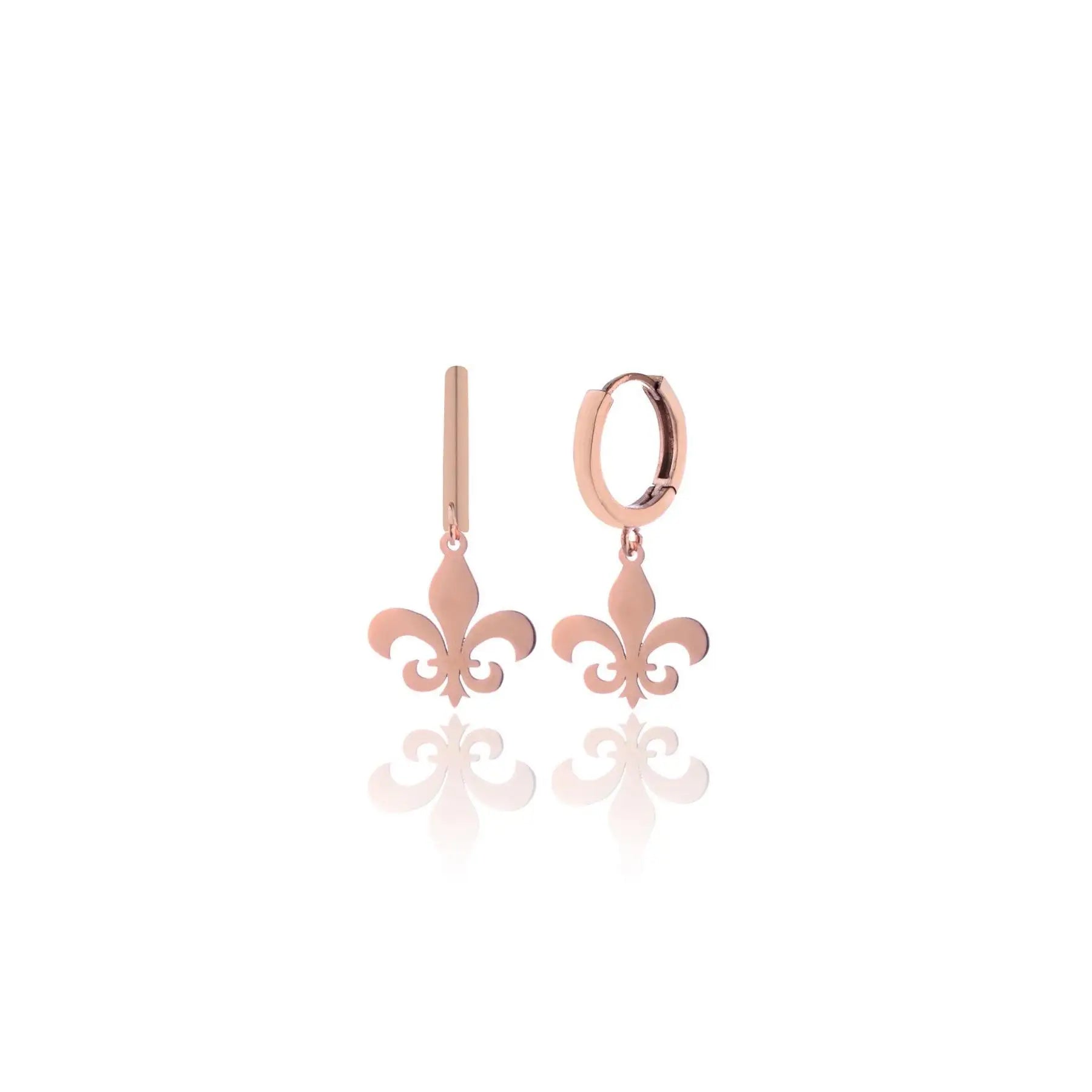 925 Sterling Silver Fine Lily Stud Earrings Elegant Design for Women Turkey Made