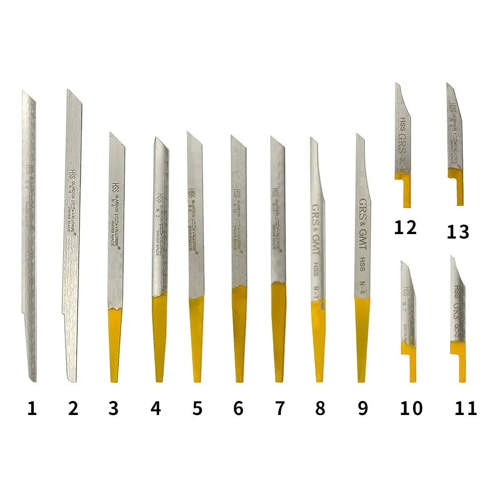 Boasta 13-Piece High-Speed Steel (HSS) Hand Engraving Knife Set Precision Carving Tools for Jewelry Metal Engraving