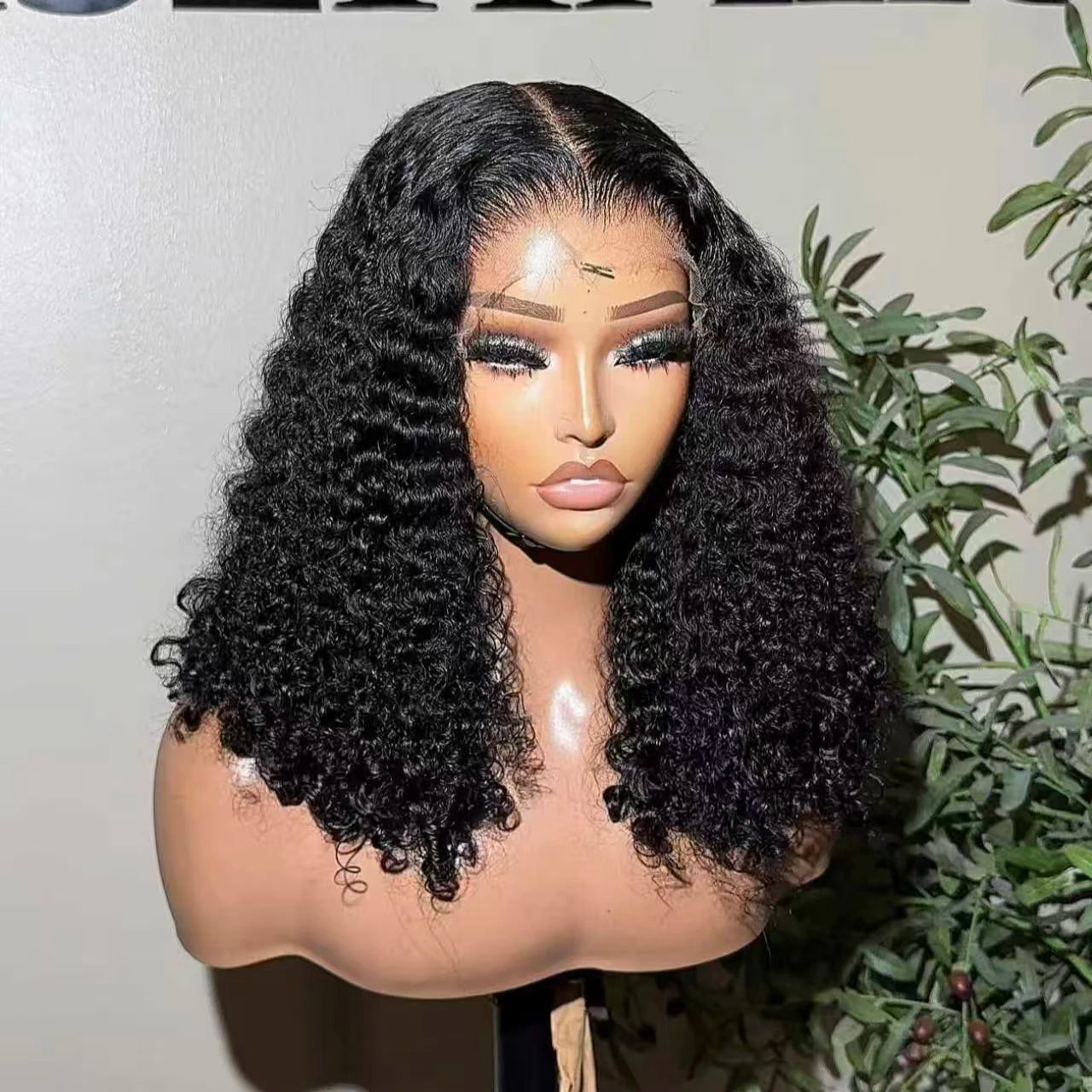 13x4 Transparent Glueless Vietnamese Human Hair Curly Lace Front Wig 250 Density 22inch Top Quality Human Hair Wig