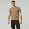 Men's 100% Cotton Athletic T-Shirt Quick-Dry Moisture-Wicking Performance Short Sleeve Customizable Loose Fit Gym Workout Shirt