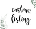 Custom Listing for custom Order