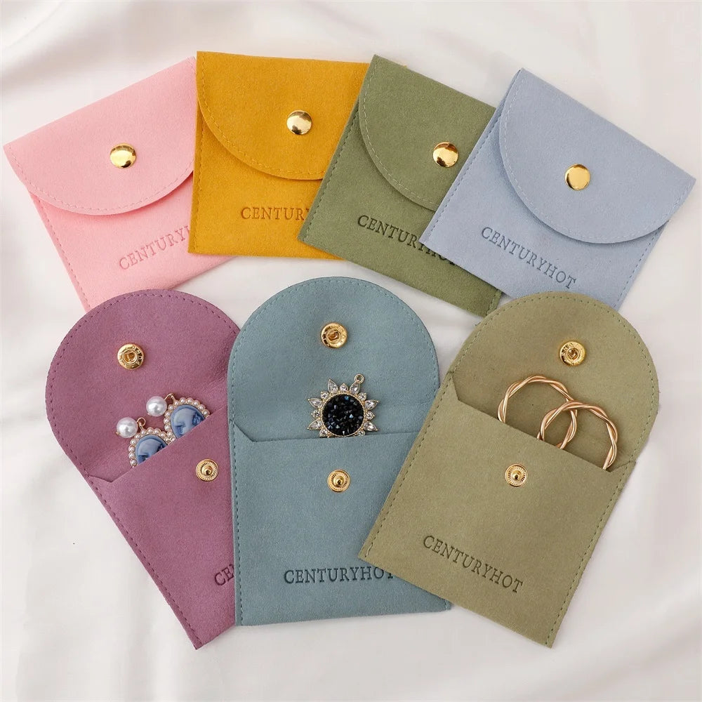 PUPPYSEW Microfiber Jewelry Pouch Bags  Velvet Jewelry Packaging Bags Personalized Jewelry Pouch with  Logo