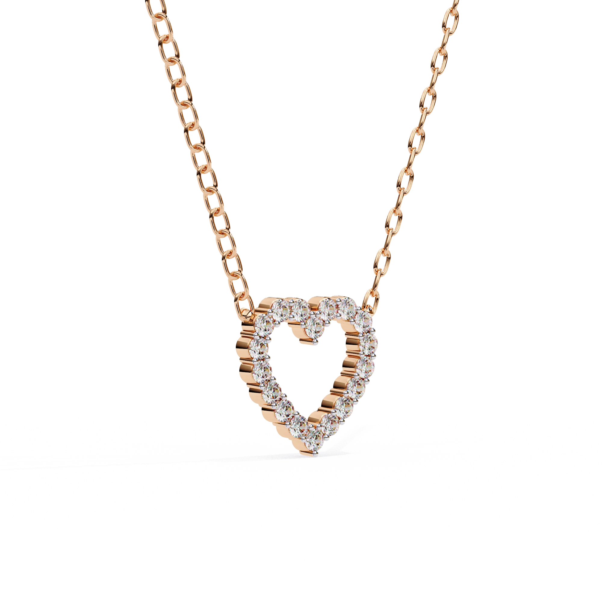 Women's Round Rhinestone Pendant Heart Love Pendant Necklace 14K Gold & Rhodium Plated for Parties & Gifts Wholesale Pendant