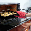 Kitchen Heat Resistant Christmas Print Red Logo Pot Holders Custom Customize Silicone Oven Mitts