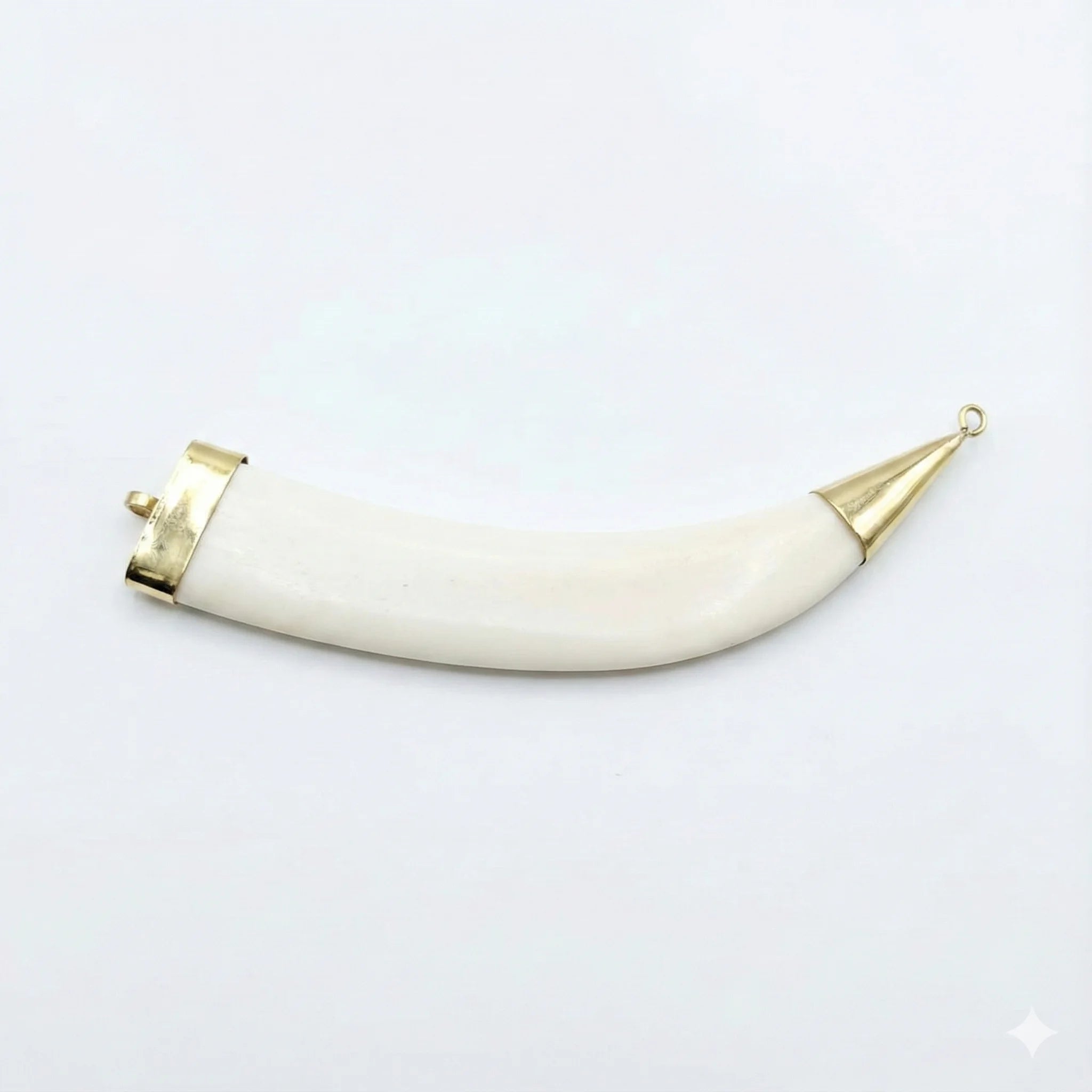 Handmade Natural Buffalo Bone Tusk Pendants Octagon Shape Gold Plated Brass Cap Boho Jewelry Charms DIY Necklace Making Conifer