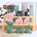 Wholesale New Designed Crystal Animals Crafts Mixed Material Three Parts Dragon Sculpture for Decoration