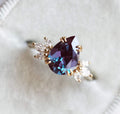 Cubic Zircon Gemstone Ring 925 Sterling Silver Vintage Engagement Wedding Zircon Stone Rings
