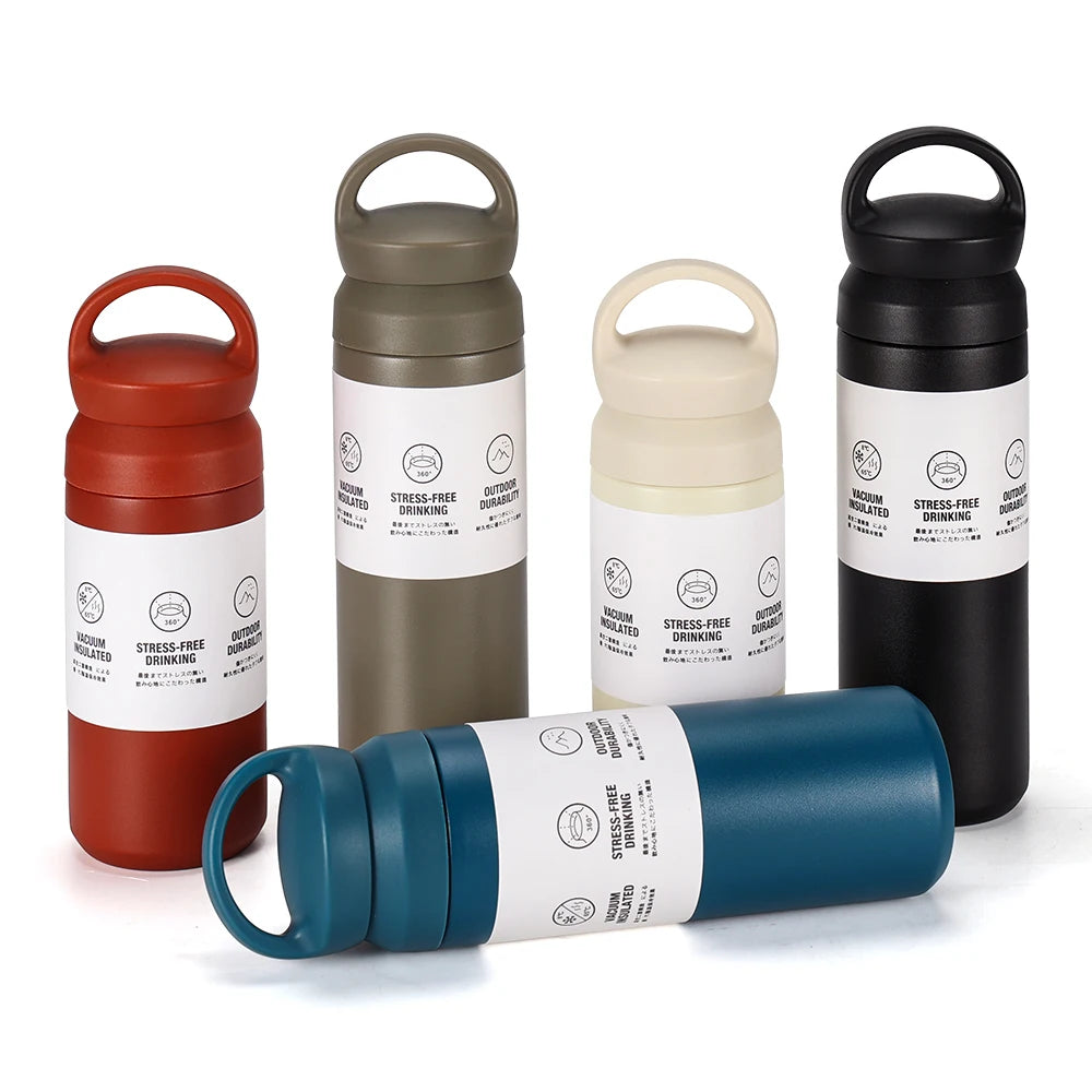 YATAI Tumbler Logo Vacuum Camping Reusable Small Flasks 350ML Insulated Stainless Steel Water Bottle With Handle
