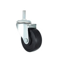 2.5 Inch Dia Threaded Screw Mounting Roller Wheel Zinc Coating for Outdoor Warehouses Hospitals Living Rooms Dining Kitchens
