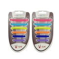 Stretch Silicone No-Tie Shoelaces for Kids and Adults -Elastic Tieless Laces for Easy Use