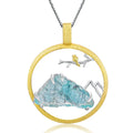 New Arrivals Jewelry Solid 925 Sterling Silver Pendant Natural Raw Stone Pendant