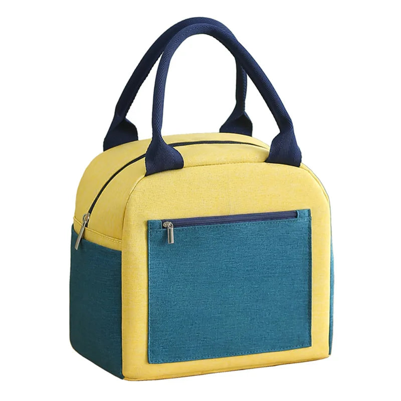 Colorful Aluminum Foil Insulated Lunch Bag with Zipper Closure Waterproof Lunch Box