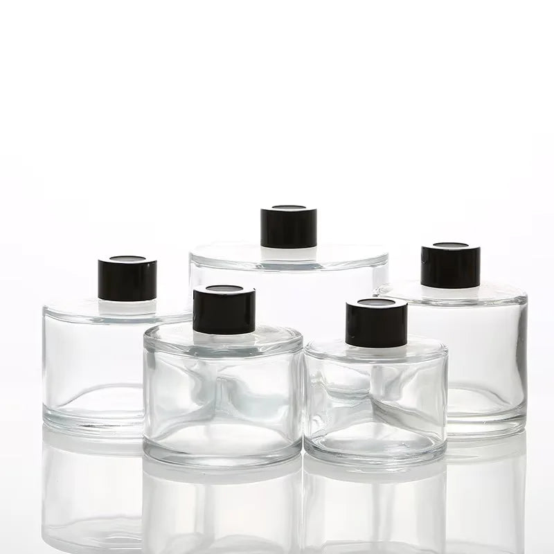 Wholesale Round Clear Hand Shape Car Air Freshener Aromatherapy Essential Oil Diffuser Glass Aroma Bottle Screw Cap 100pcs
