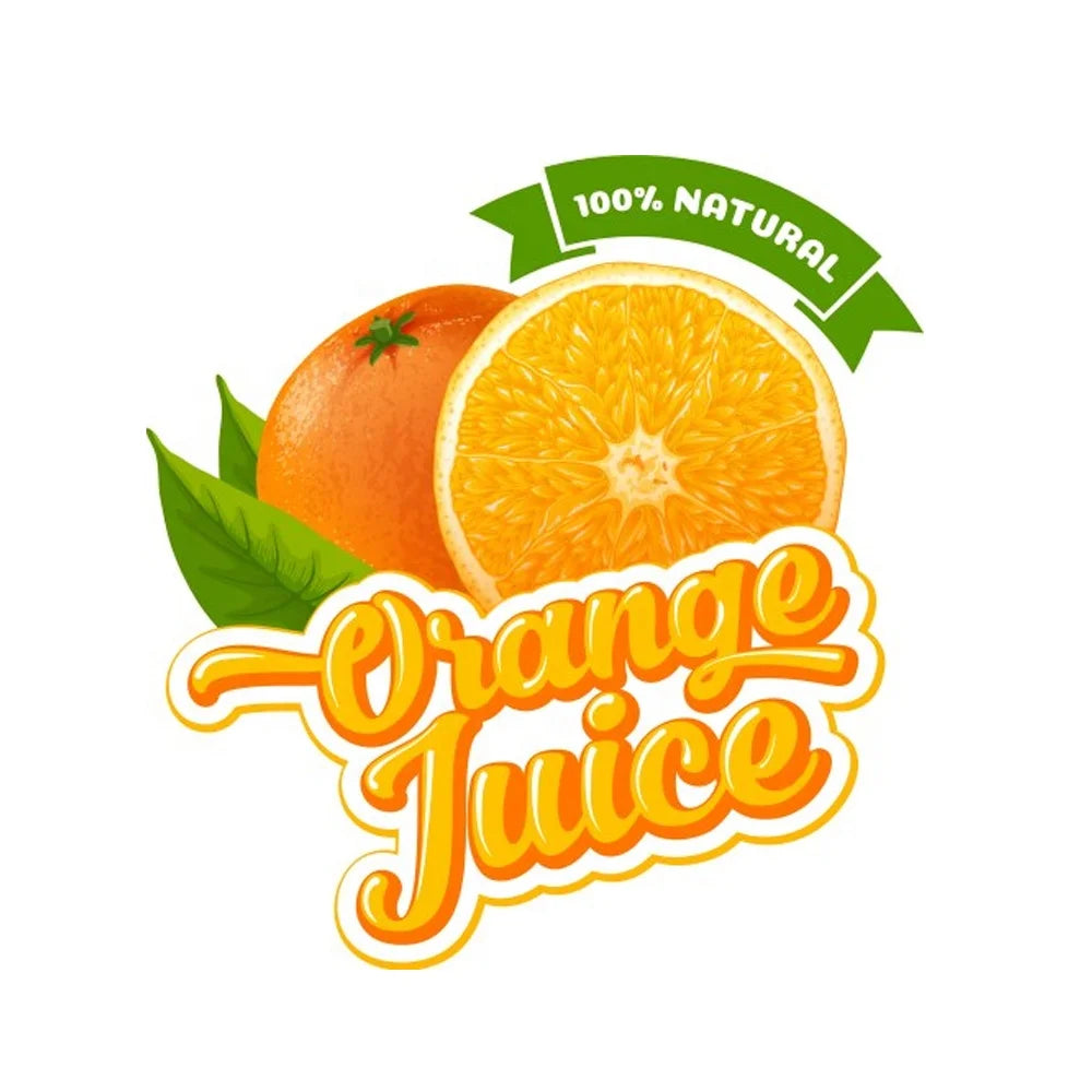 Custom Business Label Fruit Juice Self-adhesive Label Sticker Label Orange Juice Branding Advertising Packaging Sticker