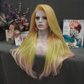 Celebrity 26 Inches Synthetic Lace Front Wig Tinselwig Multicolor Long Straight Wig for Women MegaBDM