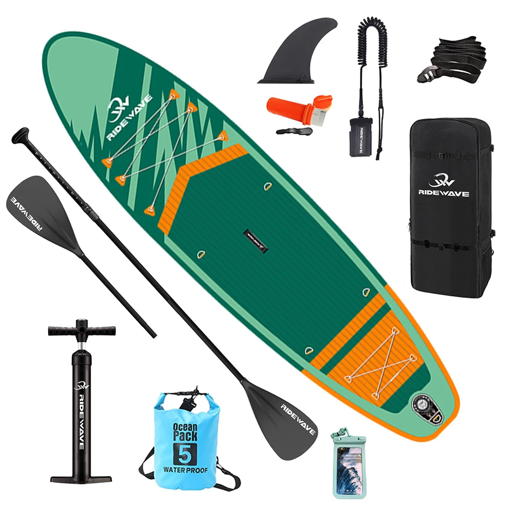 Ridewave AeroFlow Series Drop Stitch Inflatable Stand up Paddle Board All-round ISUP for Beginners & Adults