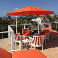 Patio Umbrella 9ft - Outdoor Table Umbrella with Push Button Tilt and Crank 8 Ribs Umbrella for Patio Pool Garden Deck