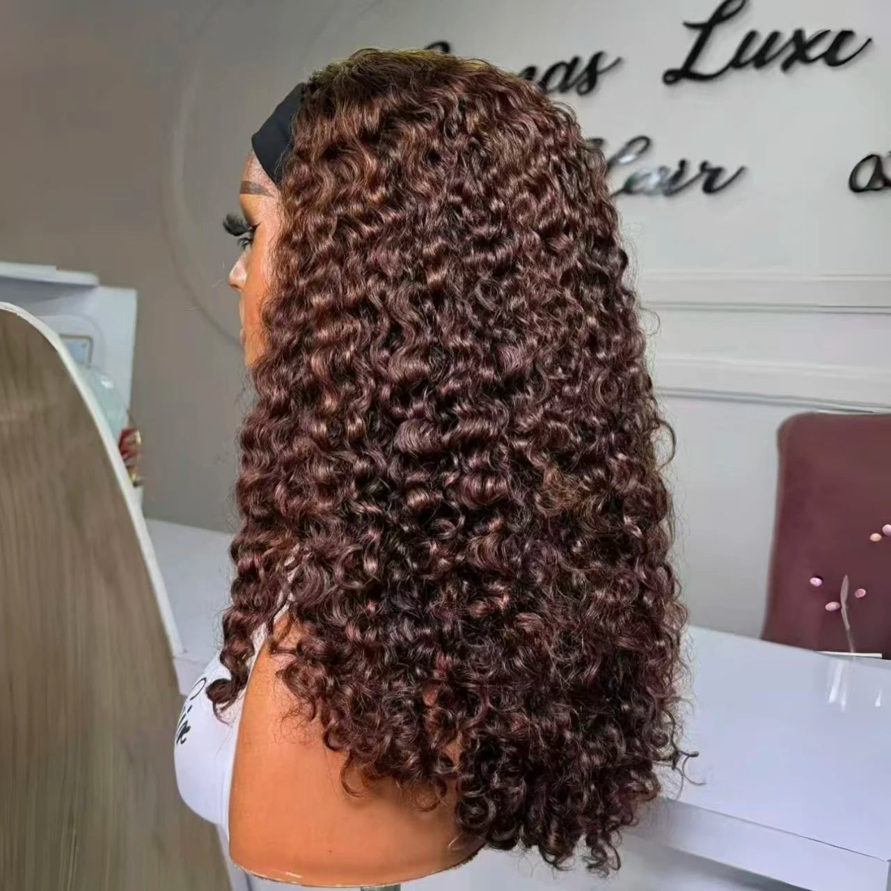 Hand Bang Wigs Glueless Brazilian Hair Wig for Black Women Curly 200% Human Hair Wigs Front Wigs