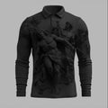 3D Embossed Pattern Men's Retro Printed 3D Outdoor Casual POLO Shirt Daily Street Wear Knitted Sweater in Stock