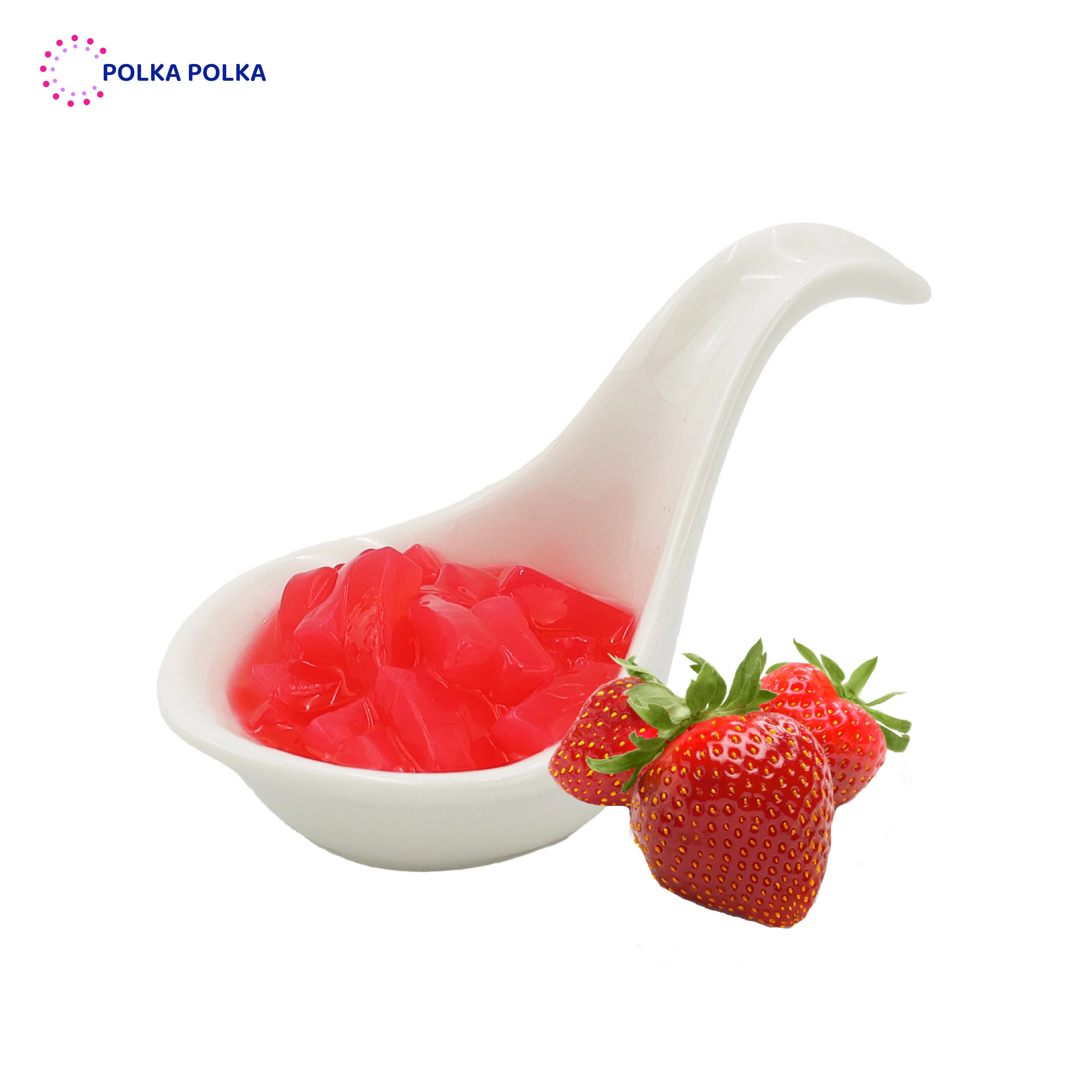 Taiwan Bubble Tea Ingredients Strawberry Flavored Coconut Jelly