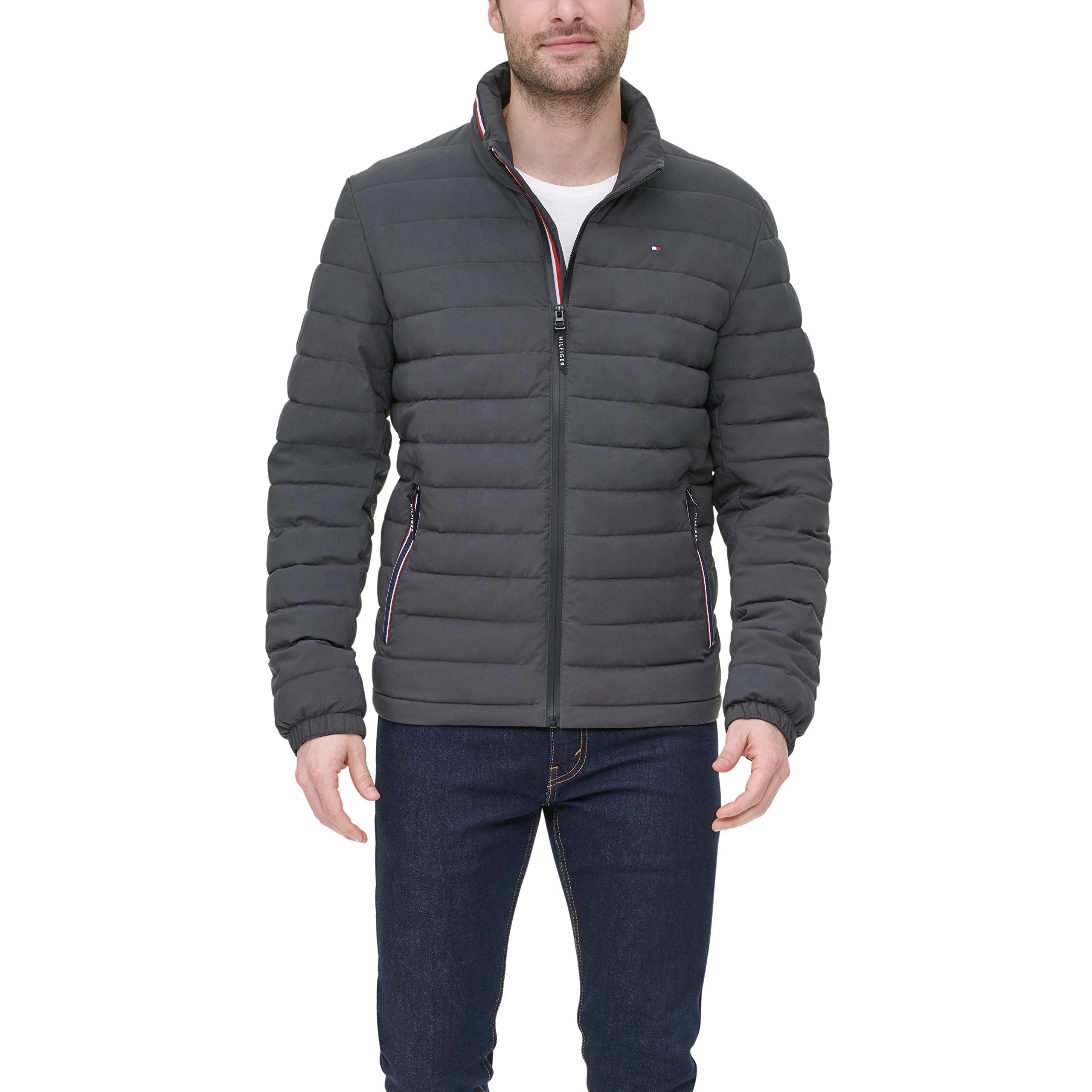Manufacturer Winter Sports Padded Polyester Waterproof Plus Size Breathable Jacket Men Stand Collar Outdoor Casual Warm Jacket