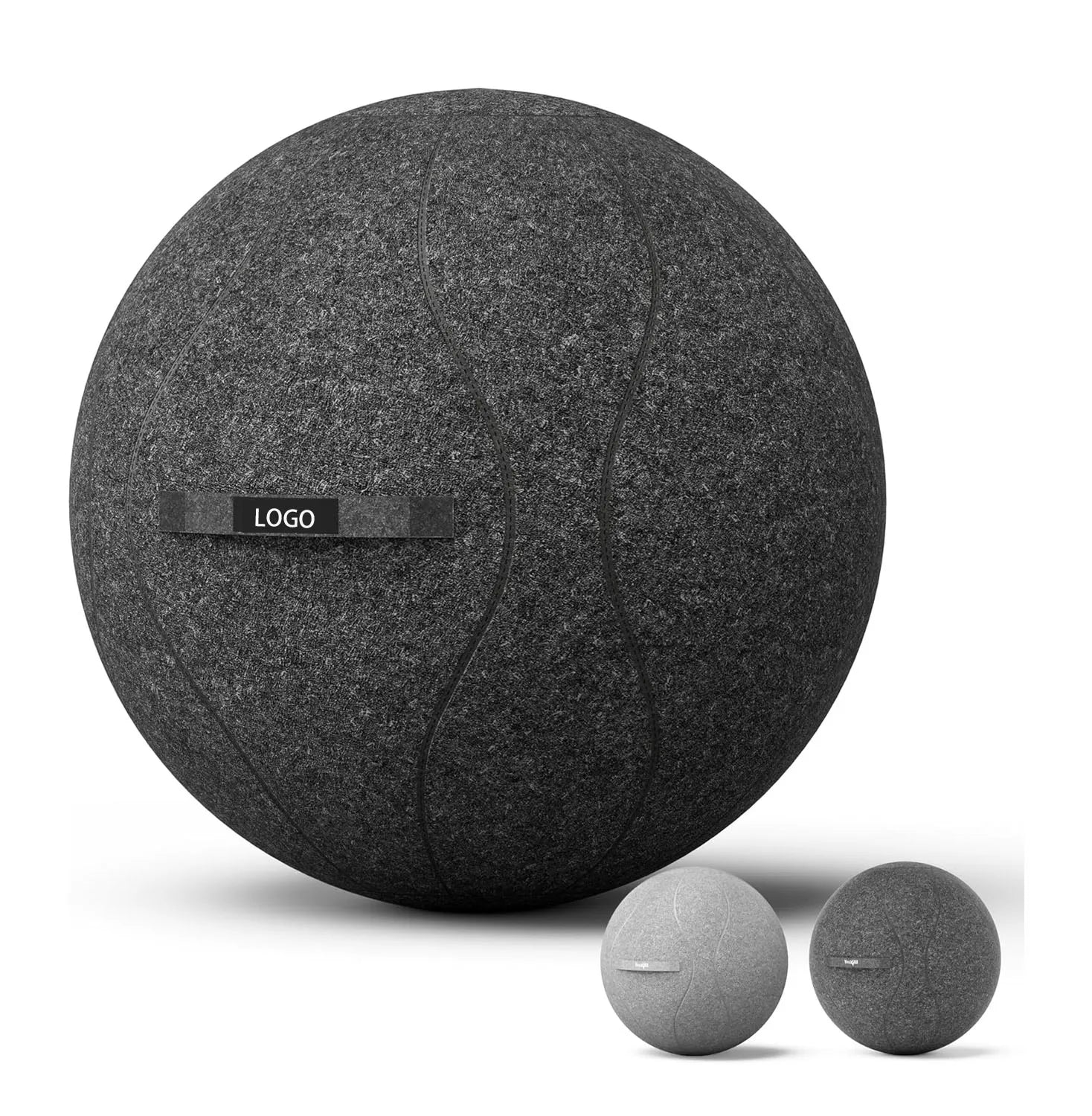 Exercise Ball Chair Office 400lbs Capacity Anti Burst Yoga Ball Self Standing Sitting Hidden Seam Cover Handle Pump FDFIT FD-115