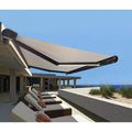 Heavy Duty Outdoor Awning with High Windproof Retractable Arm Maximum Projection Modern Style Aluminum Alloy Frame