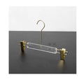 AS 32 cm Transparent Hanging Hook Whole Metal Plastic Custom Logo Clear Acrylic Trousers Display Pants Hanger