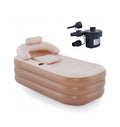 Inflatable Bathtub with Electric Air Pump and Bath Pillow Headrest Outdoor & Indoor Freestanding Foldable Spa Tub