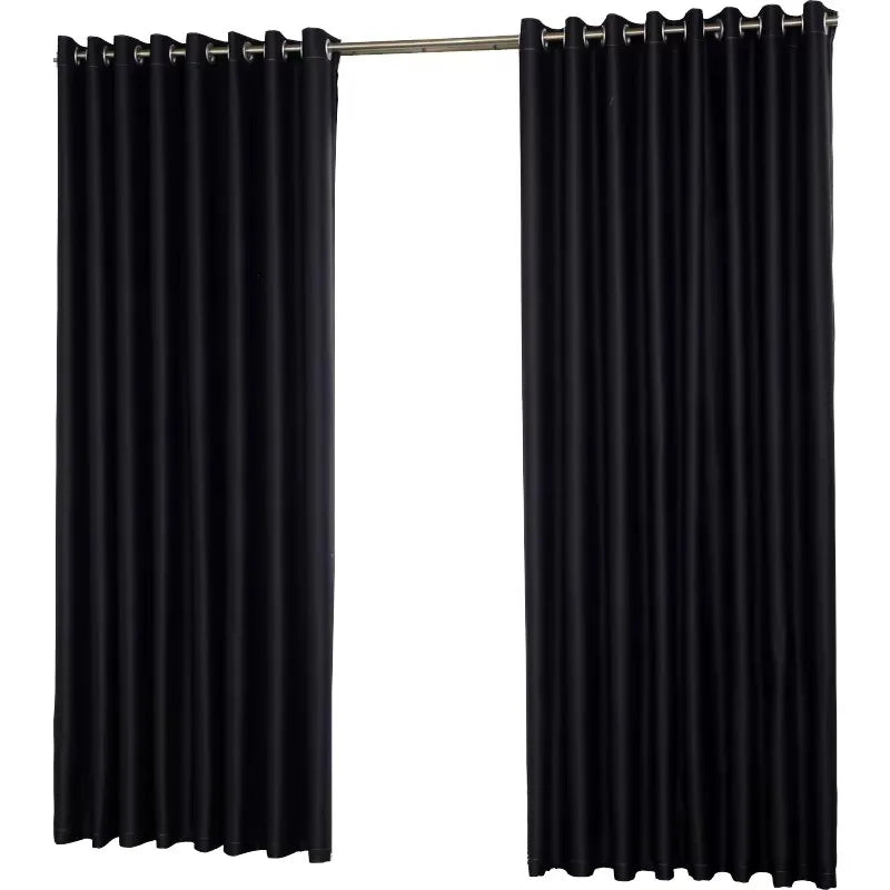 XinLan Velvet Polyester Blackout Curtains Thermal Insulated for Bedroom Grommet Room Darkening Drape