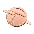 Custom Engraved Handbag Metal Letter Logo Tag for Bag Round Metal Label Plate for Handnag Purse