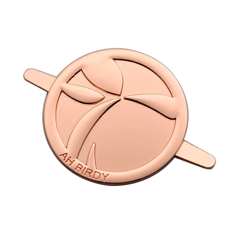 Custom Engraved Handbag Metal Letter Logo Tag for Bag Round Metal Label Plate for Handnag Purse