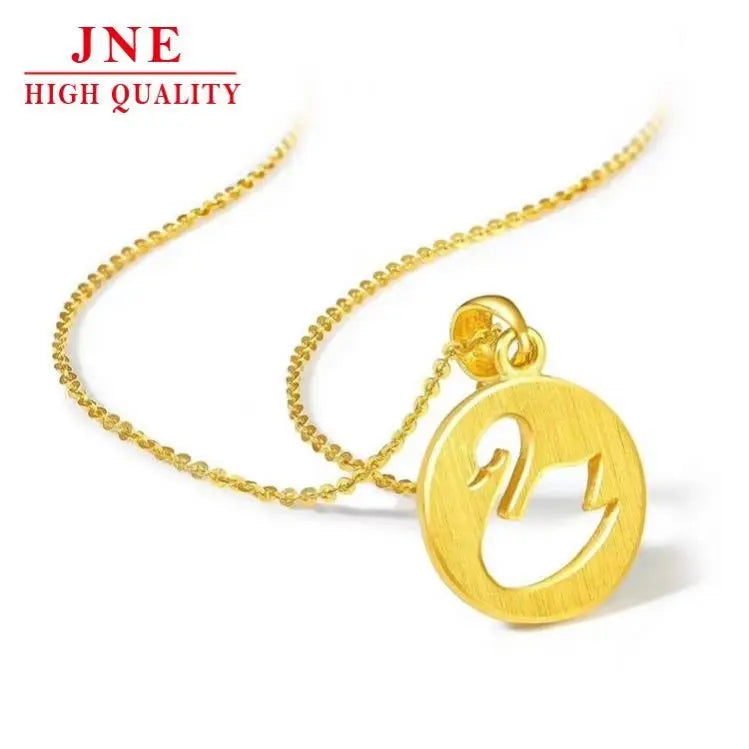 Autumn New Gold-like Imitation Gold Women's Pendant Japanese and Korean Fashion Elegant Swan Necklace Best-seller on Douyin