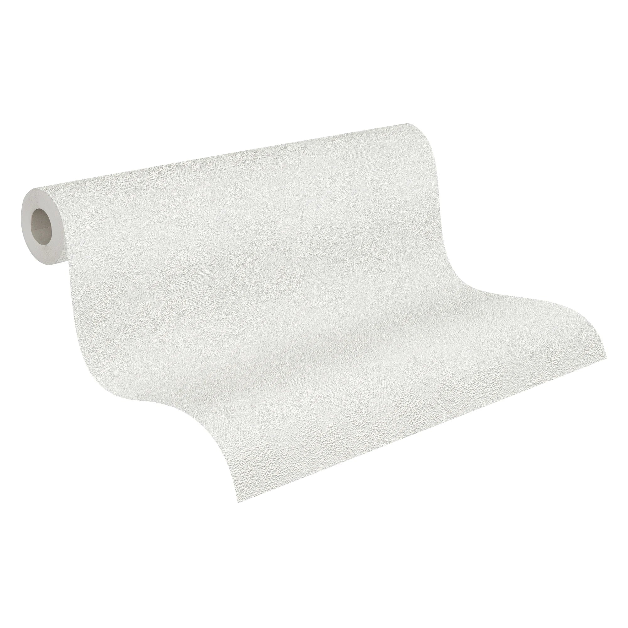Made in Germany - Coatable Wallpaper rolls Plain Colour Paintable White Non Woven Vinyl Wallpaper for painting - 2500 x 106 m