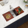 US Warehouse 16 Gauge Stainless Steel Single Bowl with Cutting Board & Cheese Bowl Undermount Workstation Kitchen Sink