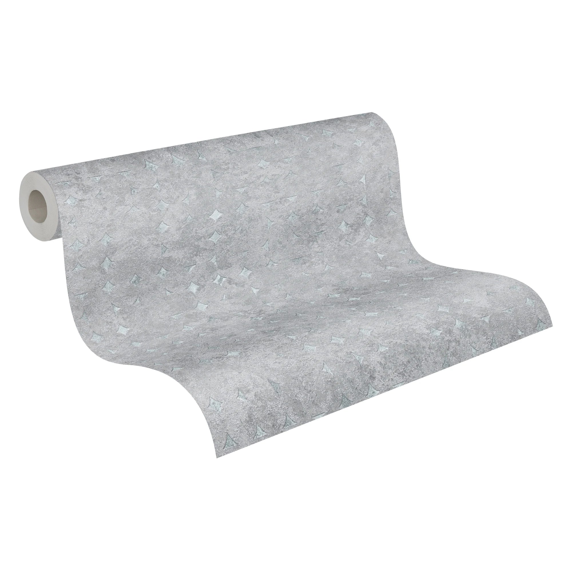 Made Germany Non Woven Wallpaper Rolls-Used Look Grey Silver Modern Graphic for Walls Highly Wash-Resistant Living Room Hotel