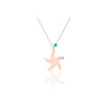 925 Sterling Silver Fine Pendant Necklace Starfish Design