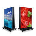 Foldable Led Display P1.86 P2 P2.5 P3 Portable Advertising LED Digital Poster Ultra Slim Indoor Display With Wheels Stand