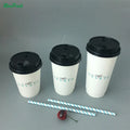 Single/double Wall Cup  White  Coffee Paper Cup   Disposable Custom Design Accept White Paper Cup with Lid