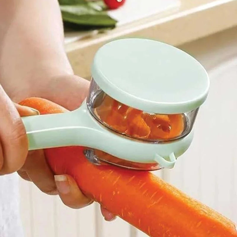 Japanese Branded Steel Smart Big Blade Plastic Multi Function Storage Box Fruit Vegetable Peeler