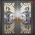 Ornate Wrought Iron Entrance Door Designs  From Vietnam Supplier of Timeless Metal Doors for Homes & Architectural Projects