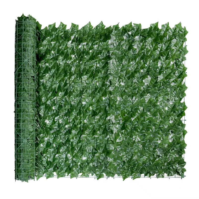 Handmade UV-Certified Polyethylene Artificial Grass Wall Roll Green Leaf Hedge Fence Craft for Wedding Occasions Balcony Decor