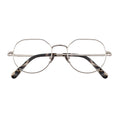 Classic Retro Anti-Blue Light Blocking Eyeglasses with Metal Frames Diamond Face Shape Match