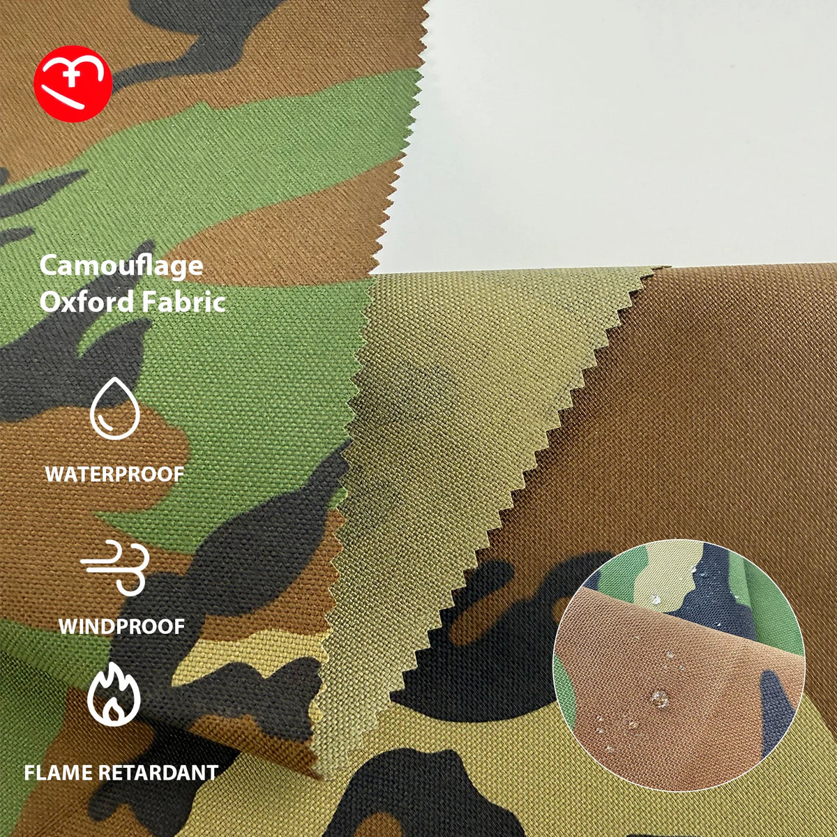 1000D 1050D Nylon Cordura Four-Color Jungle Camouflage Oxford Fabric Wear-Resistant Tear Resistant Waterproof Printed Fabric MegaBDM