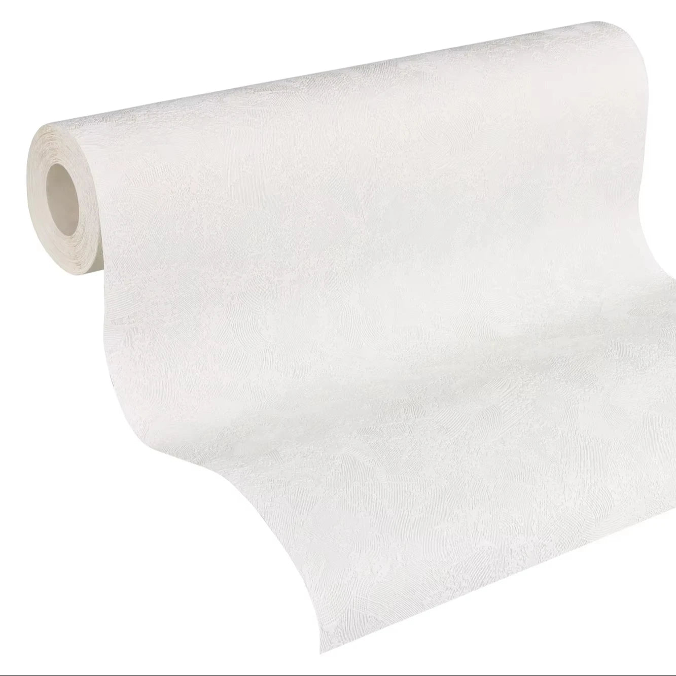 Germany Made Modern Coatable Non Woven Vinyl Wallpaper Rolls Paintable White 1005x0.53m Highly Wash-Resistant Light Bathroom