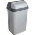 Trash Can with Sliding Lid 25 l Rasmus Silver