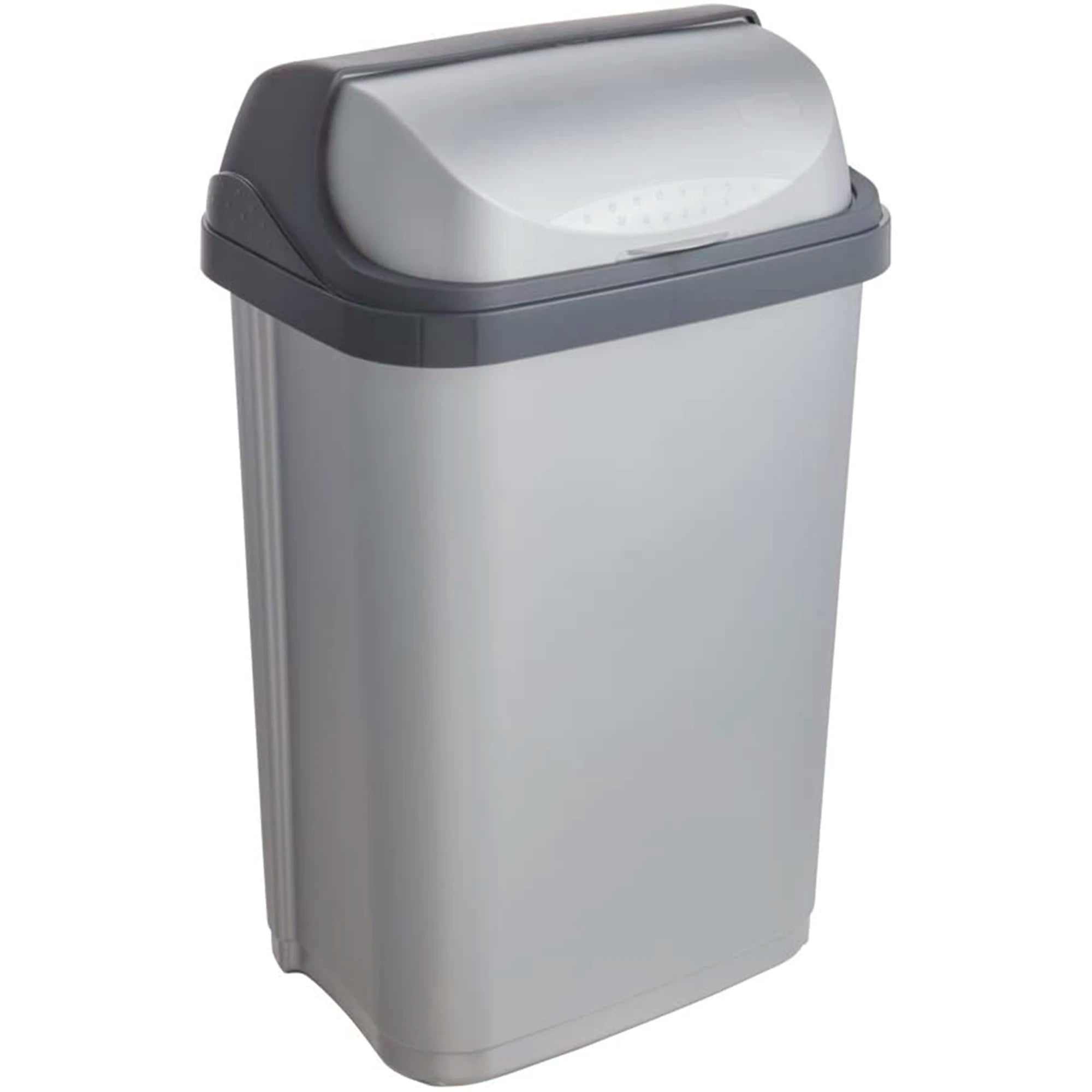 Trash Can with Sliding Lid 25 l Rasmus Silver